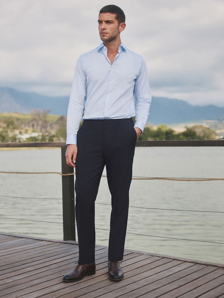 Barbour® Blue Stripe 100% Cotton Long Sleeve Shirt - Image 2 of 8
