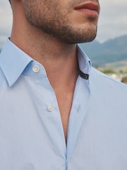 Barbour® Blue Stripe 100% Cotton Long Sleeve Shirt - Image 4 of 8