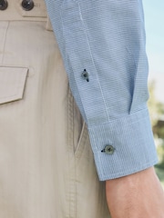 Barbour® Navy Puppytooth Long Sleeve Blend Shirt - Image 6 of 9