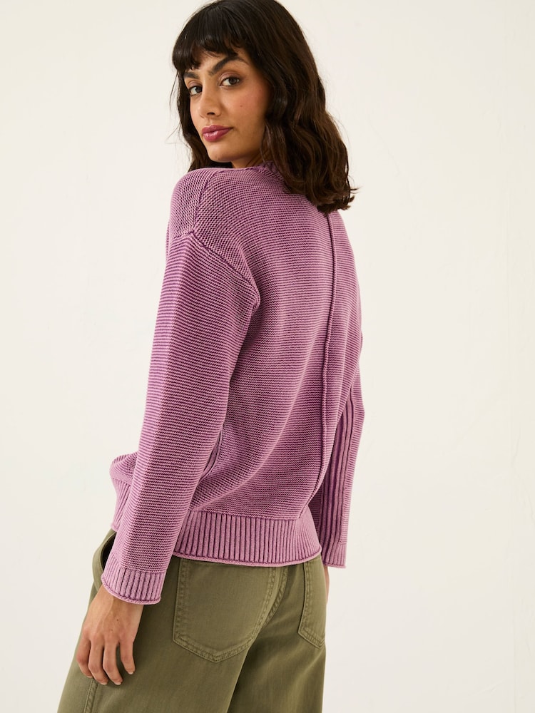 Altviolett - FatFace Laundered Knitted Jumper - Bild 2 von 6 Altviolett - FatFace Laundered Knitted Jumper - Bild 2 von 6