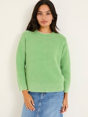 FatFace Elia Mint Green Laundered Knitted Jumper - Image 1 of 5