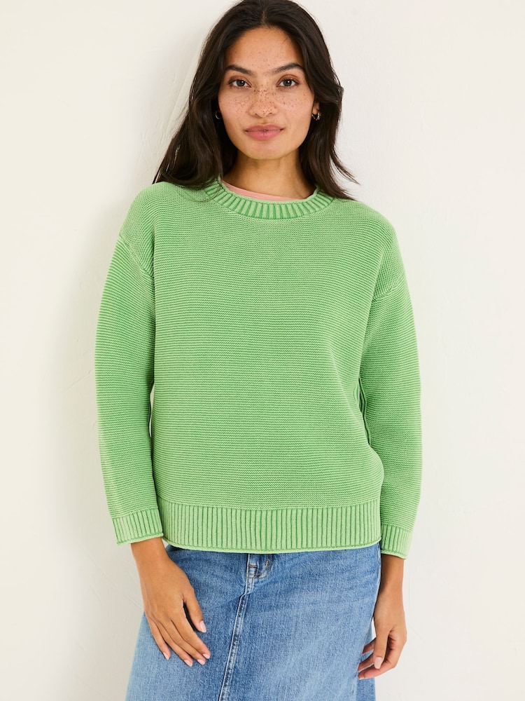 FatFace Elia Mint Green Laundered Knitted Jumper - Image 1 of 5