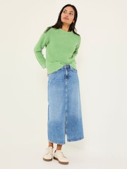 FatFace Elia Mint Green Laundered Knitted Jumper - Image 3 of 5