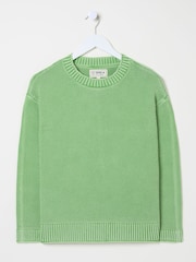 FatFace Elia Mint Green Laundered Knitted Jumper - Image 5 of 5