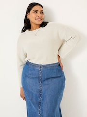 FatFace Elia Stone Laundered Knitted Jumper - Image 6 of 10