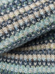 FatFace Blue Soraya Stripe Knitted Crew Neck Jumper - Image 7 of 7