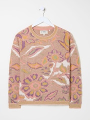 FatFace Natural Wilding Knitted Pattern Jumper - Image 4 of 5