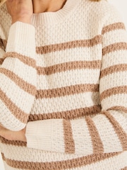 FatFace Ella Ivory Stripe Knitted Jumper - Image 4 of 4