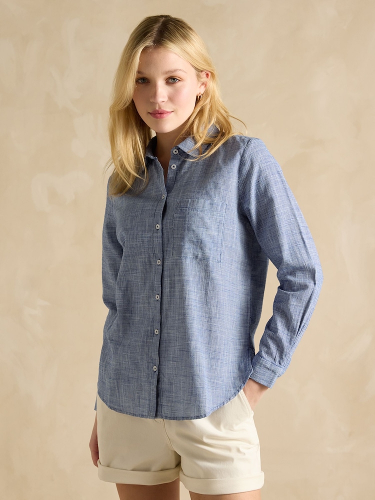 Joules Ida Blue Cotton Shirt - Image 1 of 7