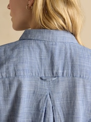 Joules Ida Blue Cotton Shirt - Image 6 of 7