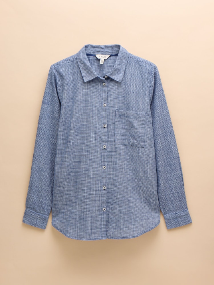 Joules Ida Blue Cotton Shirt - Image 7 of 7