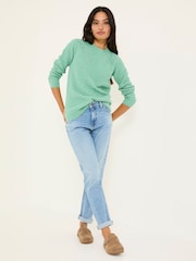 FatFace Ella Mint Green Textured Jumper - Image 3 of 6