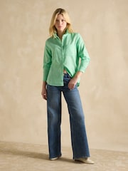 Joules Ida Green Cotton Shirt - Image 3 of 7