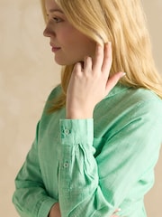 Joules Ida Green Cotton Shirt - Image 5 of 7
