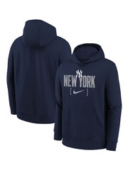 Fanatics Youth Blue MLB New York Yankees Club Fleece Club Stack Hoodie - Image 1 of 3