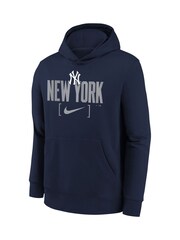 Fanatics Youth Blue MLB New York Yankees Club Fleece Club Stack Hoodie - Image 2 of 3