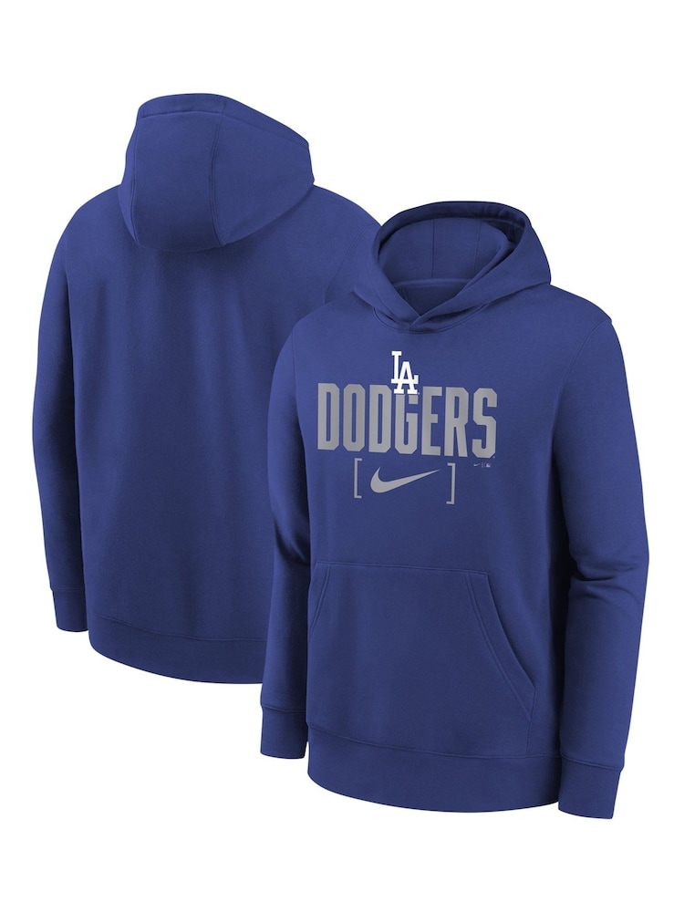 Fanatics Youth Blue MLB Los Angeles Dodgers Club Fleece Club Stack Hoodie - Image 1 of 3