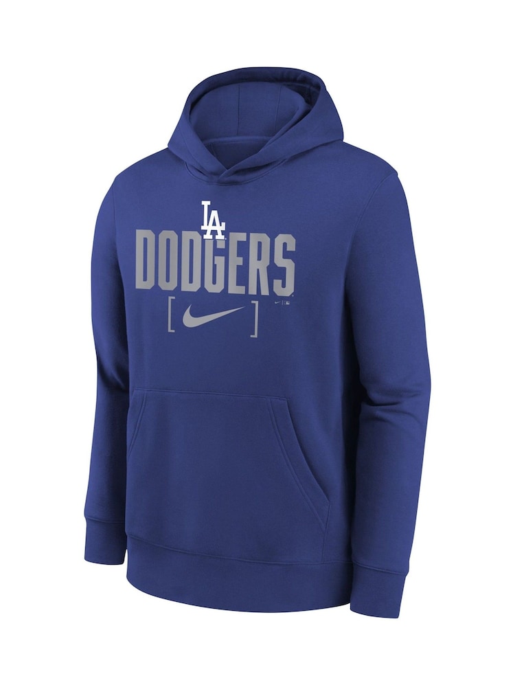 Fanatics Youth Blue MLB Los Angeles Dodgers Club Fleece Club Stack Hoodie - Image 2 of 3
