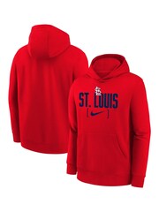 Fanatics Red St. Louis Cardinals Club Fleece Stack Youth Hoodie - Image 1 of 3