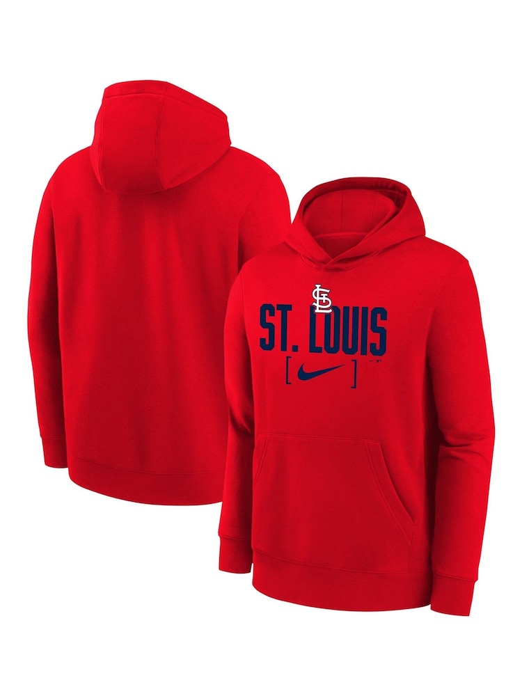Fanatics Red St. Louis Cardinals Club Fleece Stack Youth Hoodie - Image 1 of 3