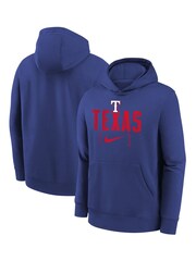 Fanatics Youth Blue MLB Texas Rangers Club Fleece Club Stack Hoodie - Image 1 of 3