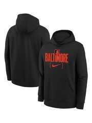 Fanatics Youth MLB Baltimore Orioles Club Fleece Club Stack Black Hoodie - Image 1 of 3