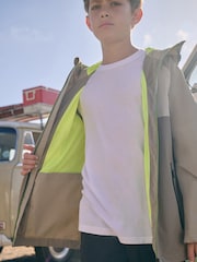 Neutral Waterproof Mesh Hooded Lined Anorak Jacket (3-16yrs) - Image 2 of 10