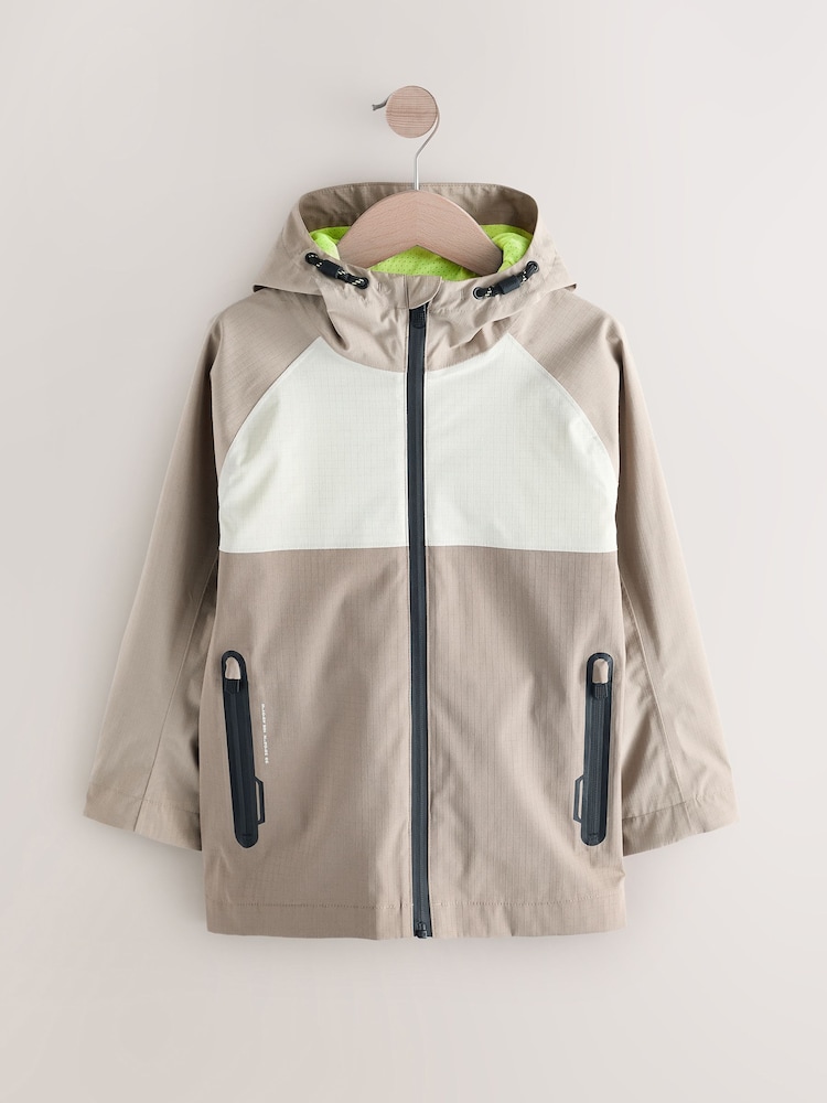 Neutral Waterproof Mesh Hooded Lined Anorak Jacket (3-16yrs) - Image 5 of 10