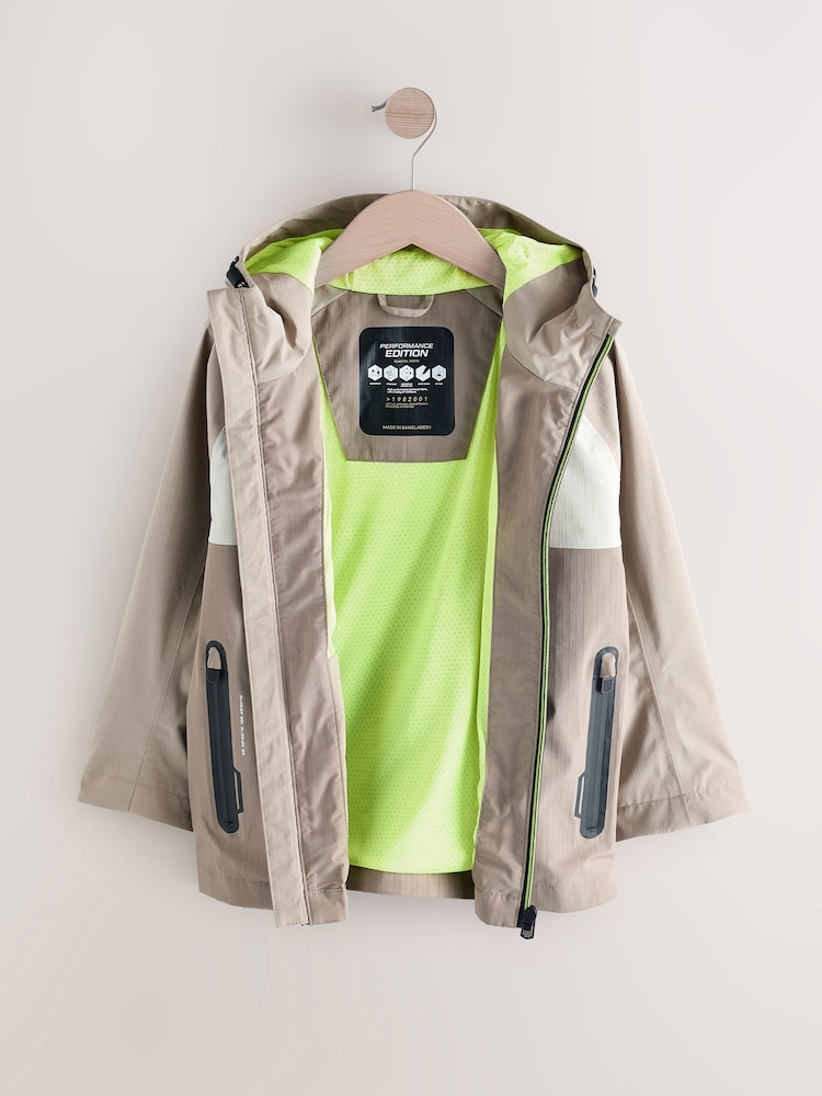 Neutral Waterproof Mesh Hooded Lined Anorak Jacket (3-16yrs) - Image 6 of 10