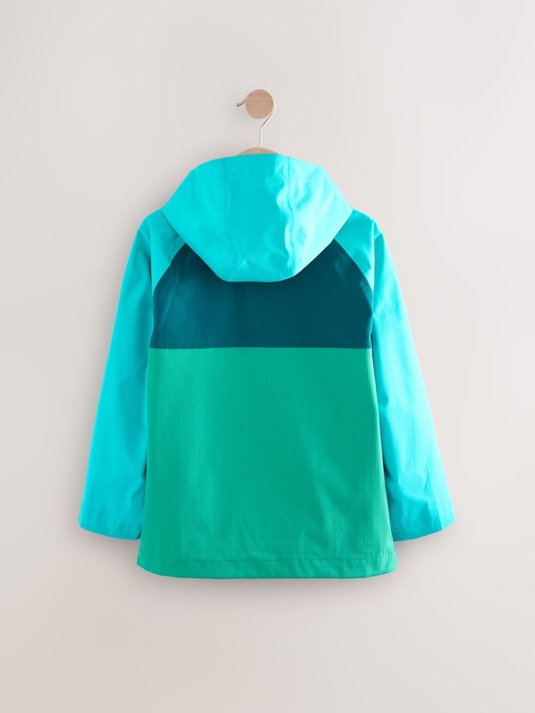 Verde/azul - Waterproof Mesh Hooded Lined Anorak Jacket (3-16yrs) - Imagen 2 de 6 Verde/azul - Waterproof Mesh Hooded Lined Anorak Jacket (3-16yrs) - Imagen 2 de 6