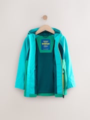 Green/Blue Waterproof Mesh Hooded Lined Anorak Jacket (3-16yrs) - Image 3 of 6