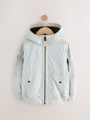 Grey Shower Resistant Utility Jacket (3-16yrs) - Image 7 of 11