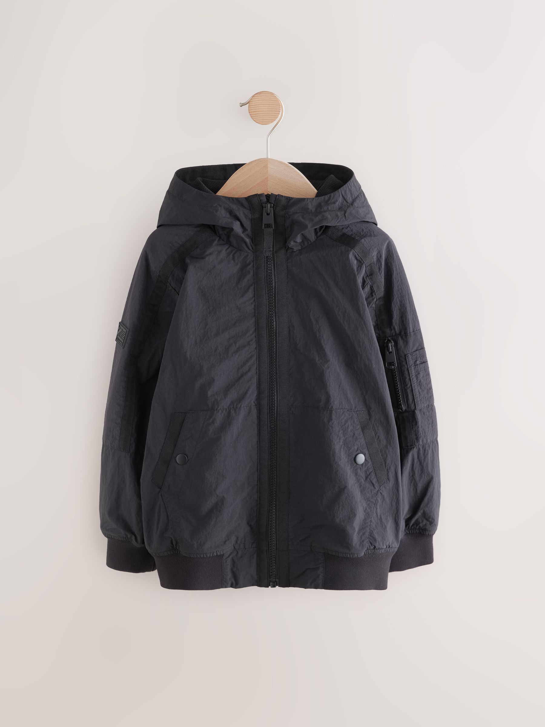 Black Shower Resistant Utility Jacket (3-16yrs)