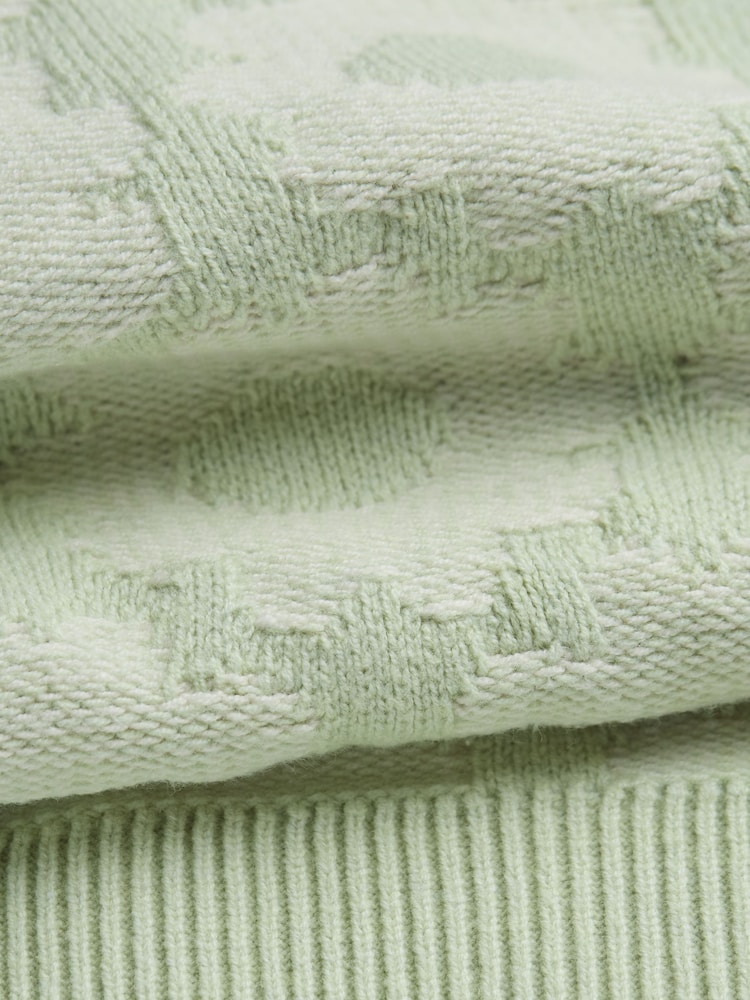 FatFace Light Green Floral Knitted Jumper - Image 13 of 13