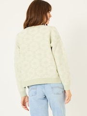 FatFace Light Green Floral Knitted Jumper - Image 2 of 13