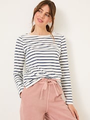 FatFace Breton Ivory 100% Cotton Long Sleeve T-Shirt - Image 1 of 5