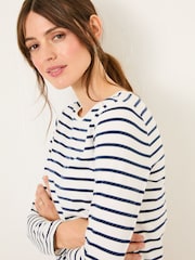 FatFace Breton Ivory 100% Cotton Long Sleeve T-Shirt - Image 3 of 5