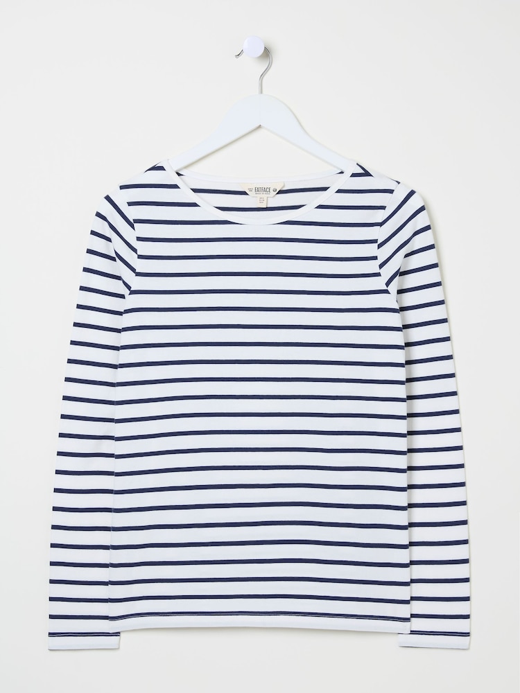FatFace Breton Ivory 100% Cotton Long Sleeve T-Shirt - Image 5 of 5