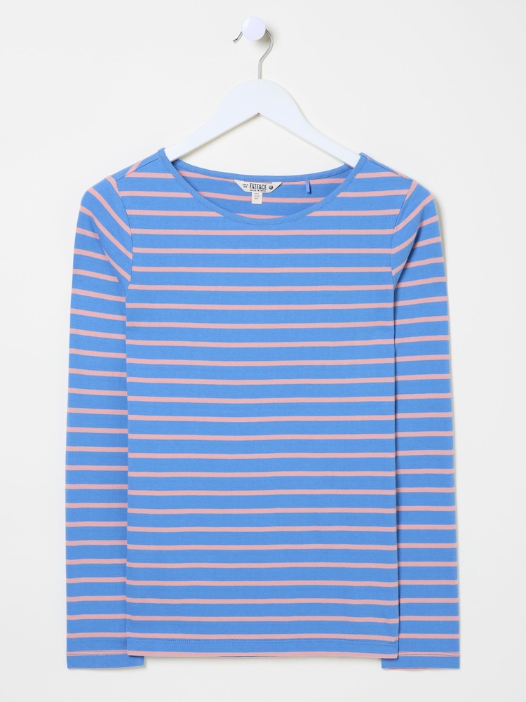 FatFace Multi 100% Cotton Long Sleeve Summer Breton T-Shirt - Image 10 of 10