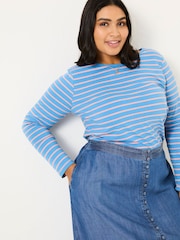 FatFace Multi 100% Cotton Long Sleeve Summer Breton T-Shirt - Image 5 of 10