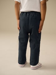 Navy Pleat Front Stretch Chino Trousers (3mths-7yrs) - Image 3 of 7