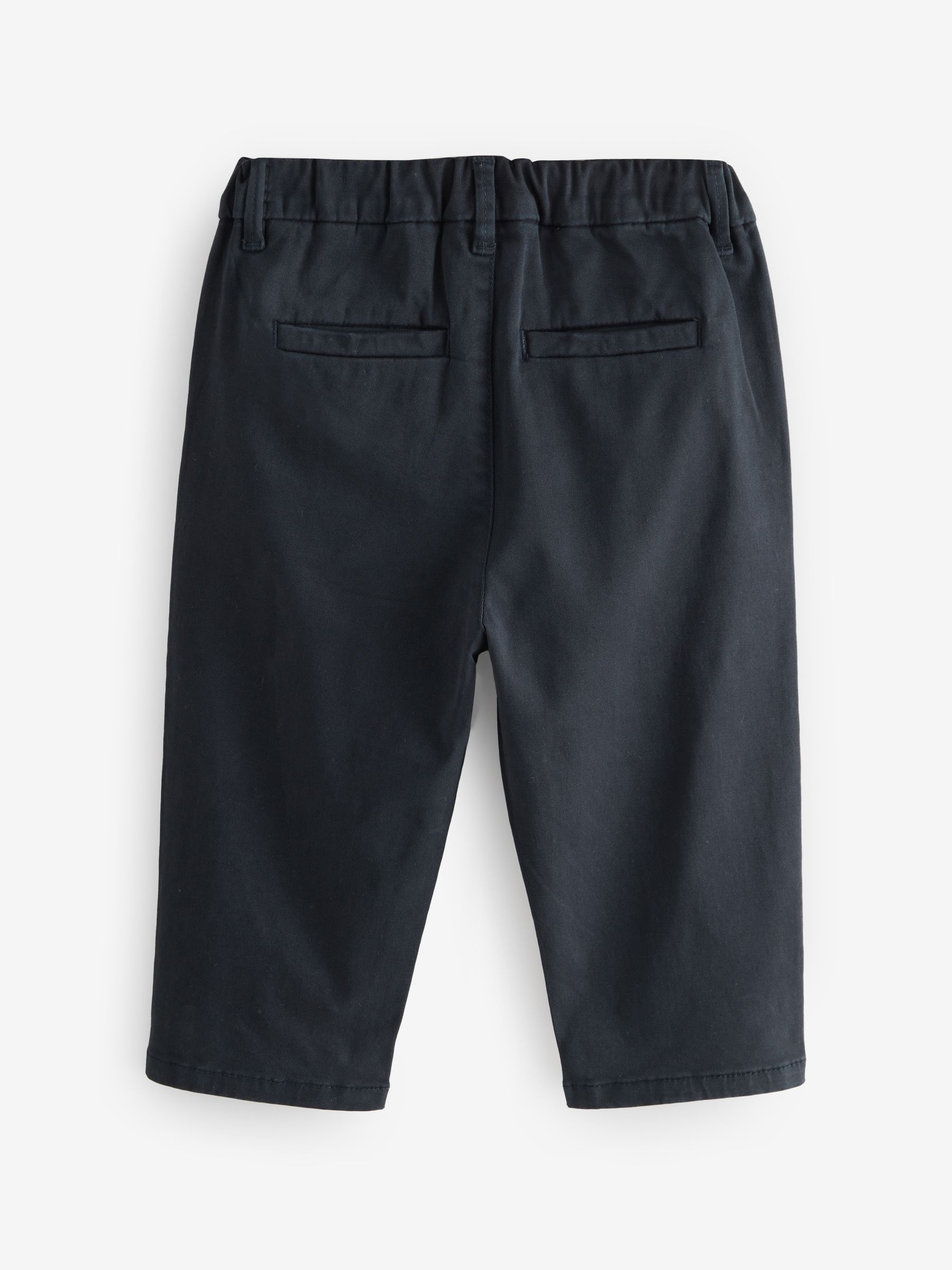 Buy Navy Pleat Front Stretch Chino Trousers (3mths-7yrs
