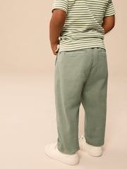 Sage Green Pleat Front Stretch Chino Trousers (3mths-7yrs) - Image 2 of 6