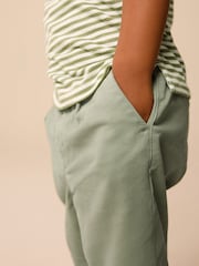Sage Green Pleat Front Stretch Chino Trousers (3mths-7yrs) - Image 3 of 6