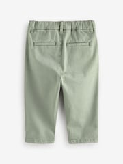 Sage Green Pleat Front Stretch Chino Trousers (3mths-7yrs) - Image 5 of 6