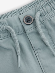 Blue Wide Leg 100% Cotton Chino Trousers with Elasticated Waist (3mths-7yrs) - Image 8 of 9