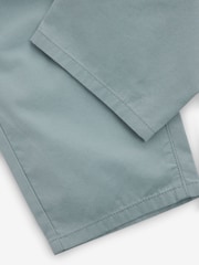 Blue Wide Leg 100% Cotton Chino Trousers with Elasticated Waist (3mths-7yrs) - Image 9 of 9