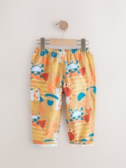 Tan Printed Side Pocket 100% Cotton Pull On Trousers (3mths-7yrs) - Image 7 of 9
