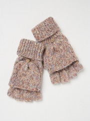FatFace Natural Nep Overflap Gloves - Image 1 of 2
