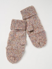 FatFace Natural Nep Overflap Gloves - Image 2 of 2
